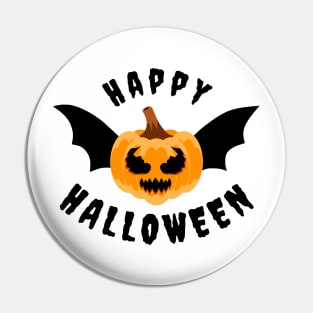 Giggles and Grins: Happy Halloween Flying Pumpkin Bat Pin