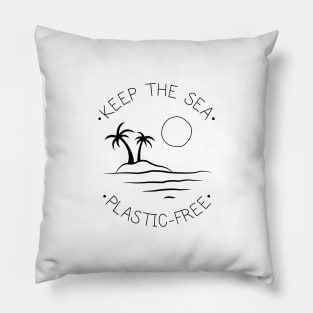 Keep the Sea Plastic-Free Pillow