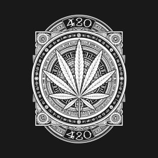 Weed Mandala Marijuana 420 Cannabis Pot Smoker T-Shirt