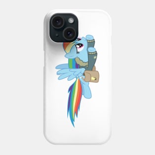 Rainbow Dash soaring in her bomber jacket Phone Case