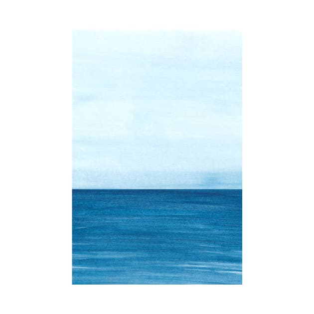 Ocean Blue Watercolor by shoko