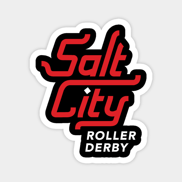 Salt City Roller Derby Logo R/W Magnet by SaltCityRollerDerby