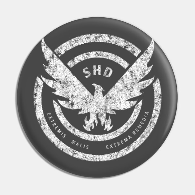 The Division SHD Worn White Logo Pin by StebopDesigns