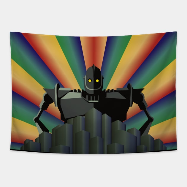 The Iron giant - digital Tapestry by AtelierNab