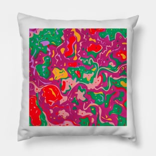 African Violet Amaranth Red Inkscape Pillow