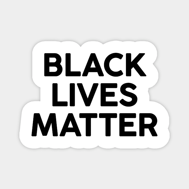black lives matter (black logo) Magnet by disfor