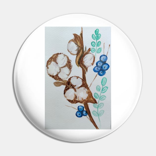 Cotton Flower illustration in watercolours Pin by Ala Lopatniov