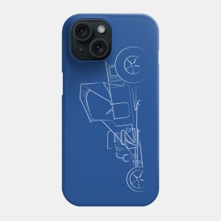 Ford T Bucket / Model T - profile Stencil, white Phone Case