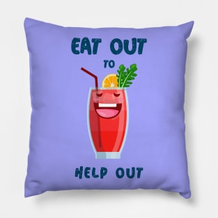 Drink Out to Help Out Pillow