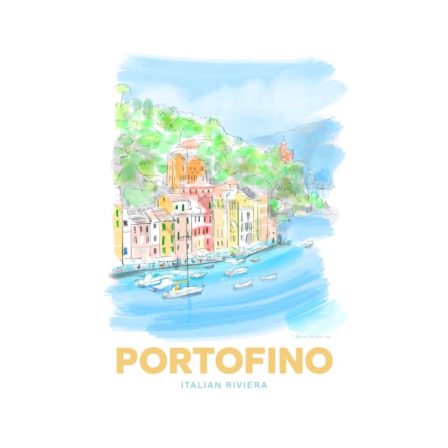Portofino, Italian Riviera Art by markvickers41