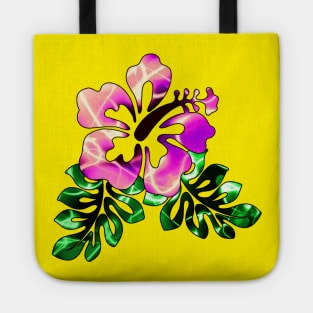 Electric Hibiscus - Pink Tote