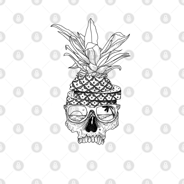 pineapple skull by kiryadi