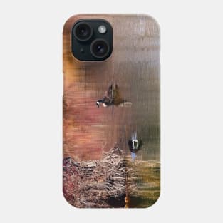 Canada geese on the pond. Phone Case