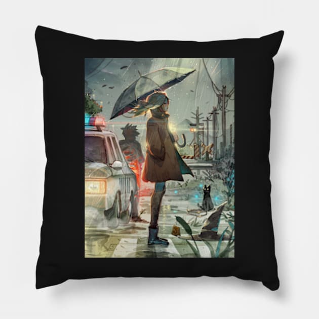 Witch Hunt Pillow by SimzArt