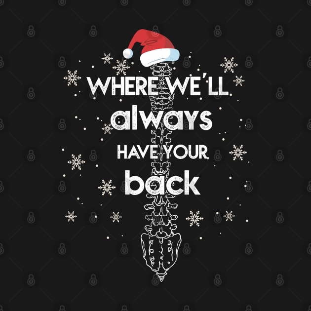 Where we'll always have your back cool Christmas chiropractic by patroart