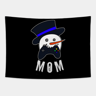 Snowman Face Gamer Mom Tapestry