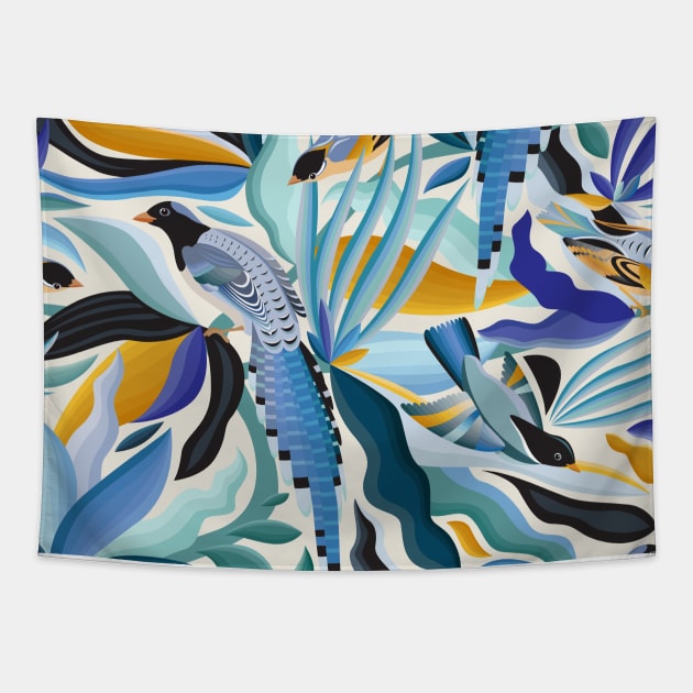 Tropical Birds / Exotic Nature Tapestry by matise