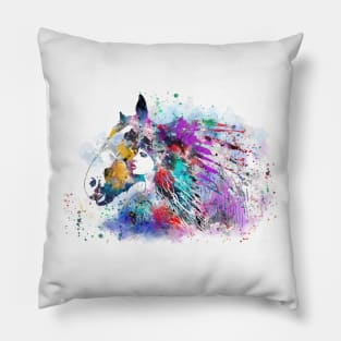 Girl with horse Pillow