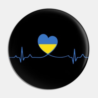 My Heart Beats for Ukraine Pin