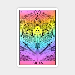 Zodiac sign tarot card Aries Magnet