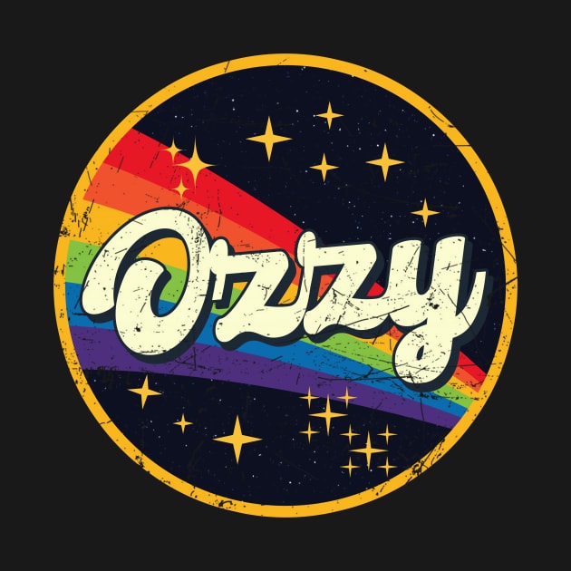 Ozzy // Rainbow In Space Vintage Grunge-Style by LMW Art