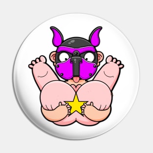 Gay Pink Pup Bum Squeeze Pin