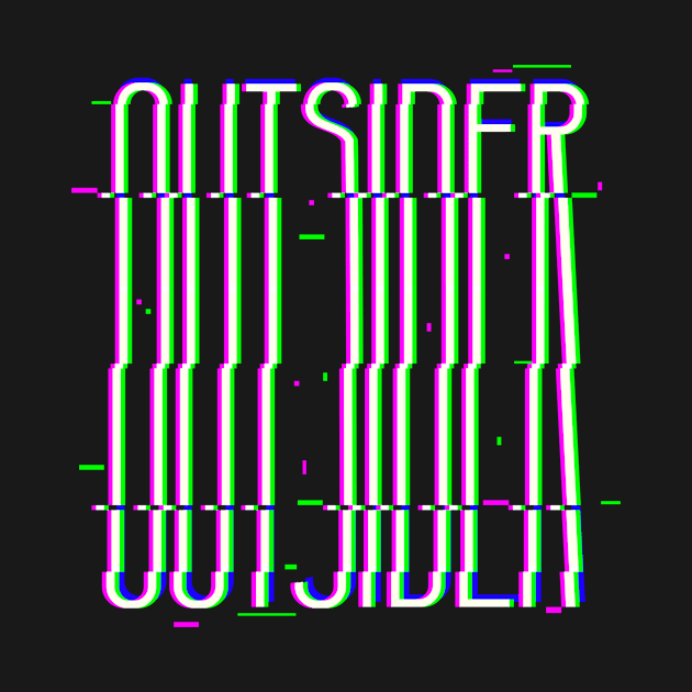 Glitch Text Error Outsider Typographic Design by New East 