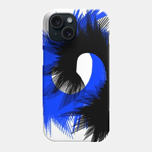 blue and black Phone Case