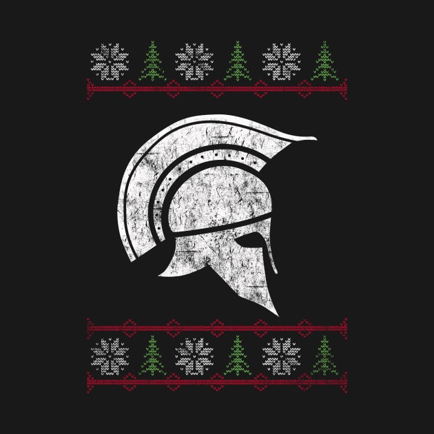 Sparta Spartan Warrior Ugly Sweater Christmas by vladocar