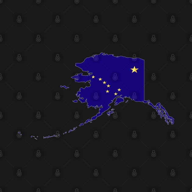 Alaska Map & Flag by twix123844