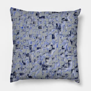 Pattern in gray-blue color modern stylized abstract Pillow