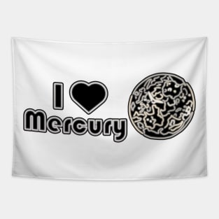 Electric Solar System I Heart Mercury Tapestry