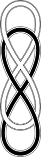 Spirit Symbol INFINITY DOUBLE LEMNISCATE BLACK WHITE 2 Magnet