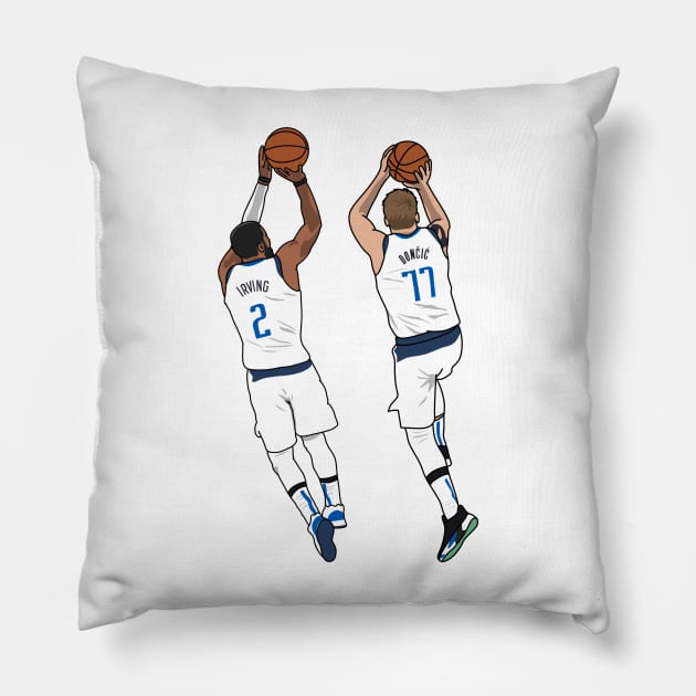 kyrie and luka doing jump Pillow by rsclvisual