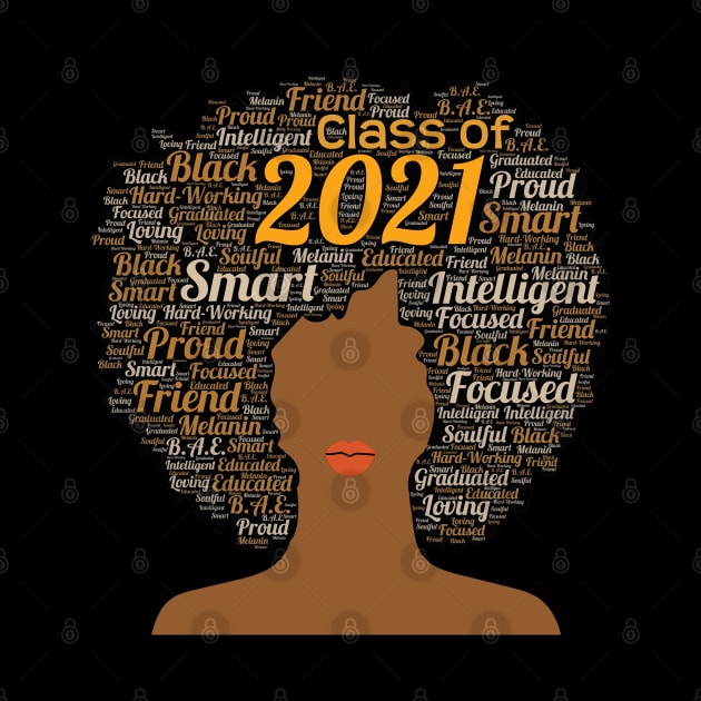 Class of 2021 Words in Afro Art by blackartmattersshop