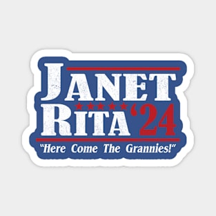 Janet and Rita 2024 Here Come the Grannies Vintage Magnet