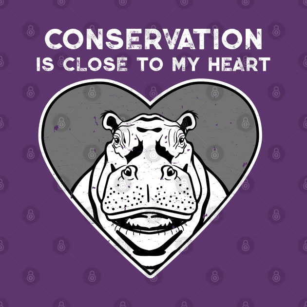 Hippo Conservation Heart by Peppermint Narwhal