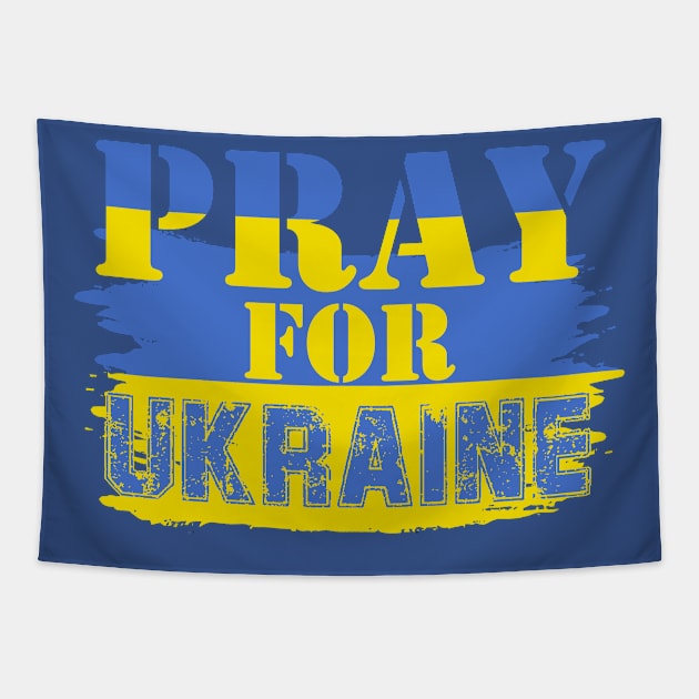 Pray For Ukraine Tapestry by The Christian Left