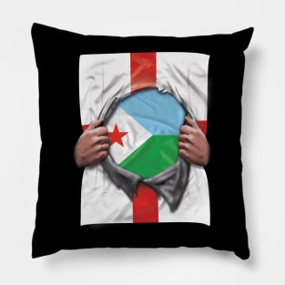 Djibouti Flag English Flag Ripped - Gift for Djiboutian From Djibouti Pillow