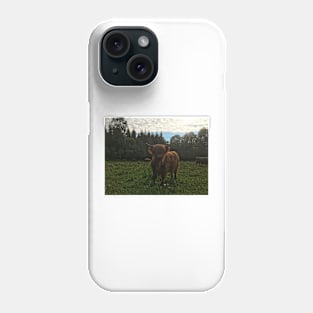 Scottish Highland Cattle Calf 2029 Phone Case