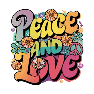 Peace And Love Hippie 1960`s 1970`s T-Shirt