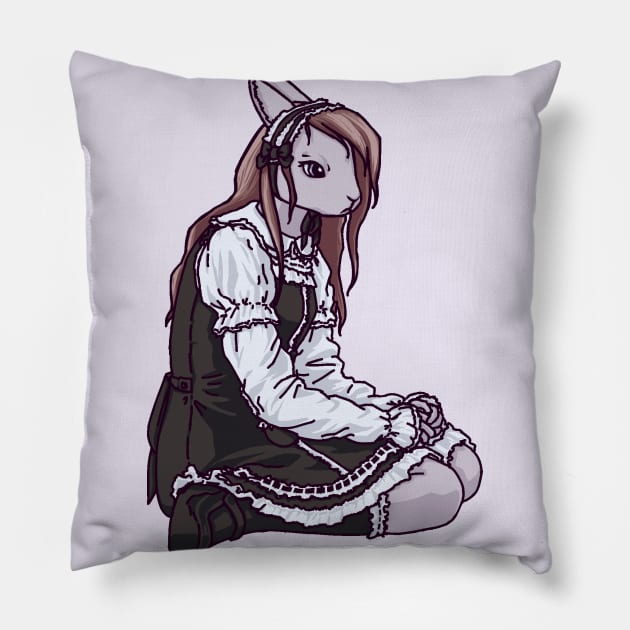 Sitting Pretty Pillow by CausticeIchor