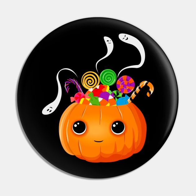 Cute Halloween Pumpkin Pin by CraftCloud