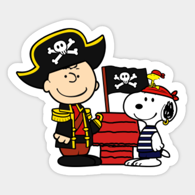 Charlie Brown and Snoopy Pirate - Snoopy - Sticker