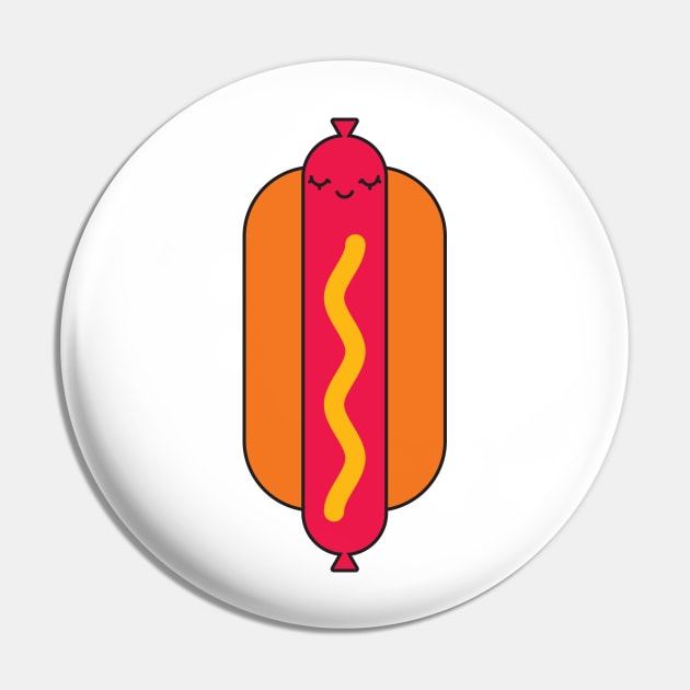 Hot dog with a face Pin by Sobchishin