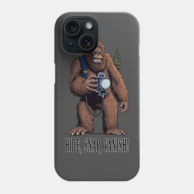 Bigfoot On A Human Photo Safari Phone Case by MerlinArt