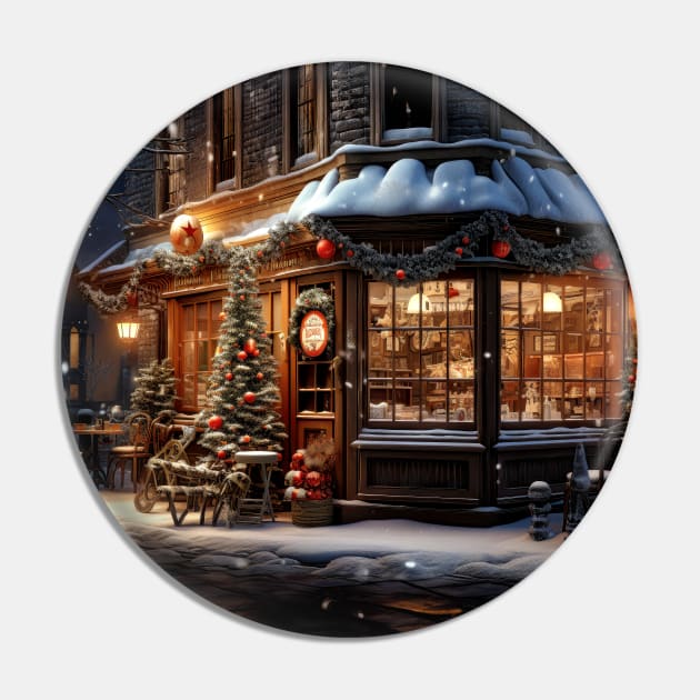 A small, cozy village shop with a snowman out front Pin by jecphotography