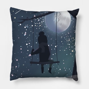 Boy on a swing Pillow