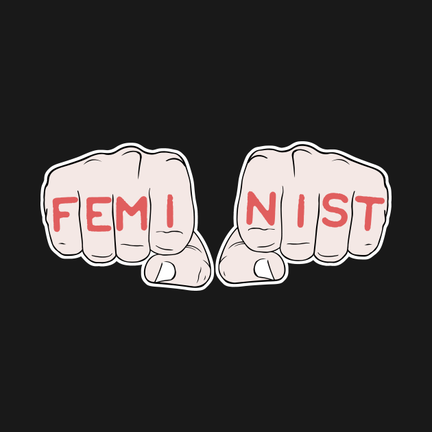 Feminist Tattoo Knuckles Feminist Tattoo TShirt TeePublic