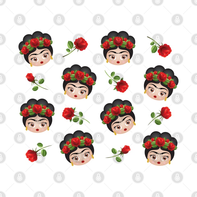 Cute FridaKahlo pattern by MIMOgoShopping